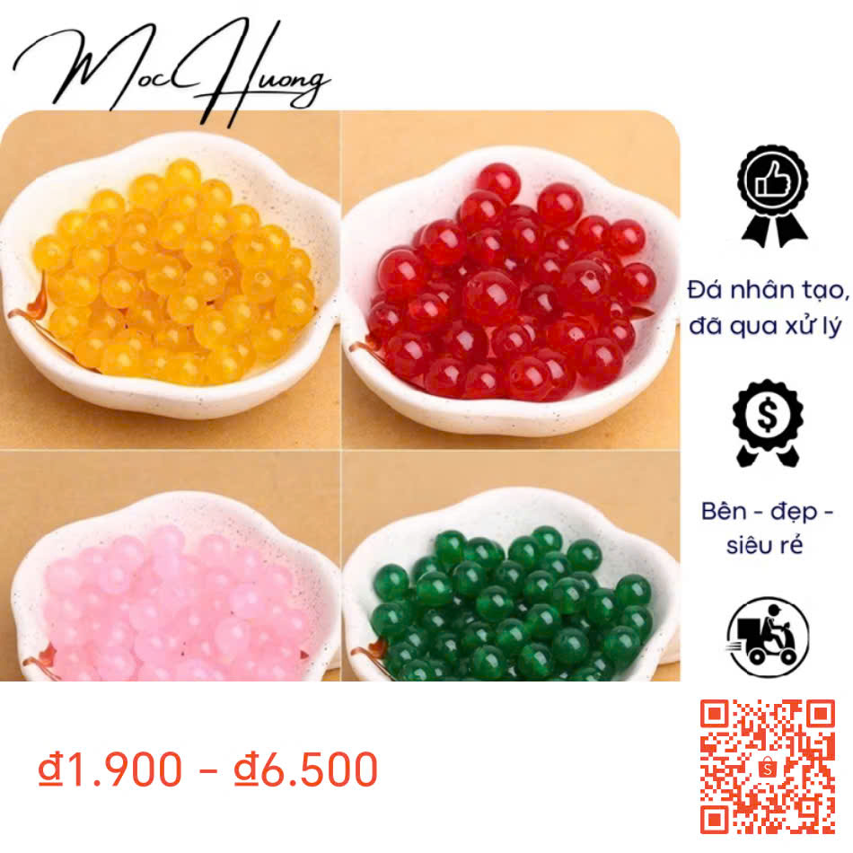 Hạt tròn Agat làm vòng