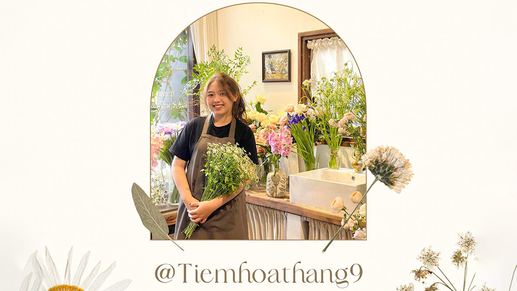 Tiệm Hoa Tháng 9 Phước An Logo ngang