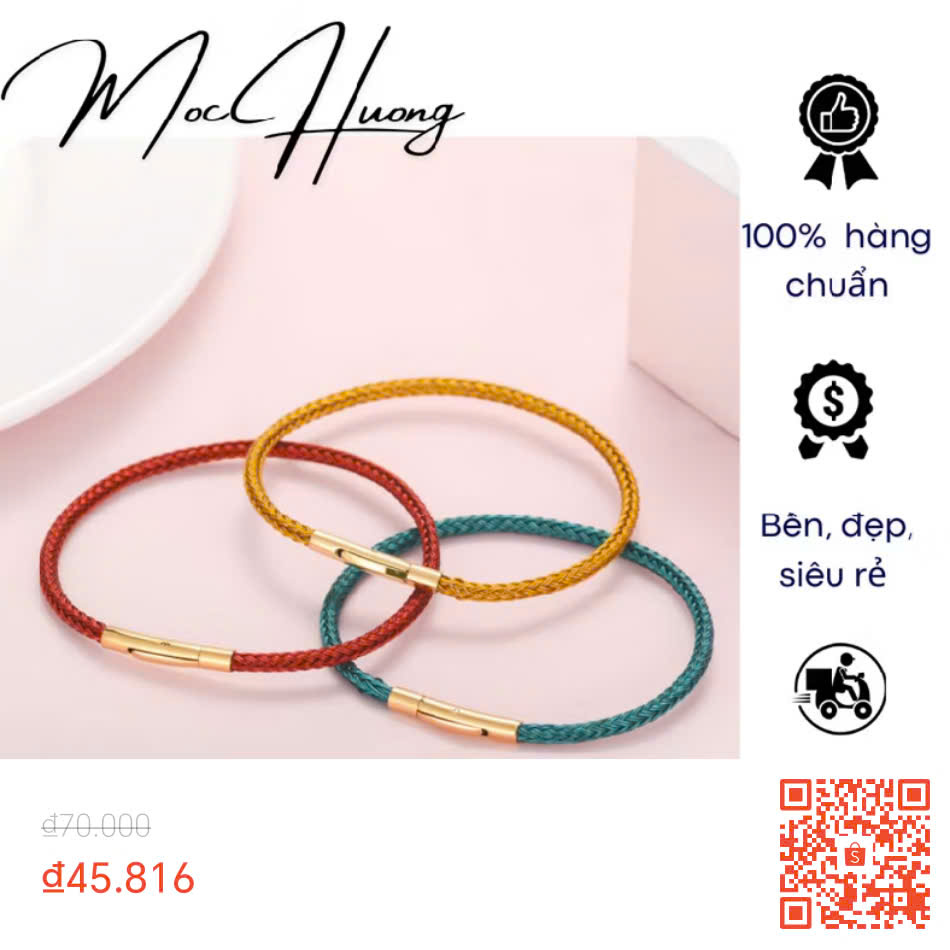 Vòng Tay Dây Thép Mộc Hương