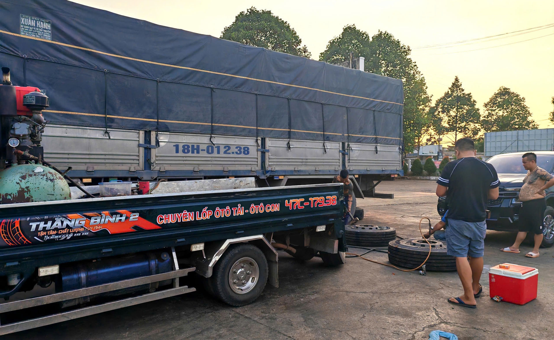 Thay lốp xe Tải Lốp Xe Thăng Bình 2 Phước An